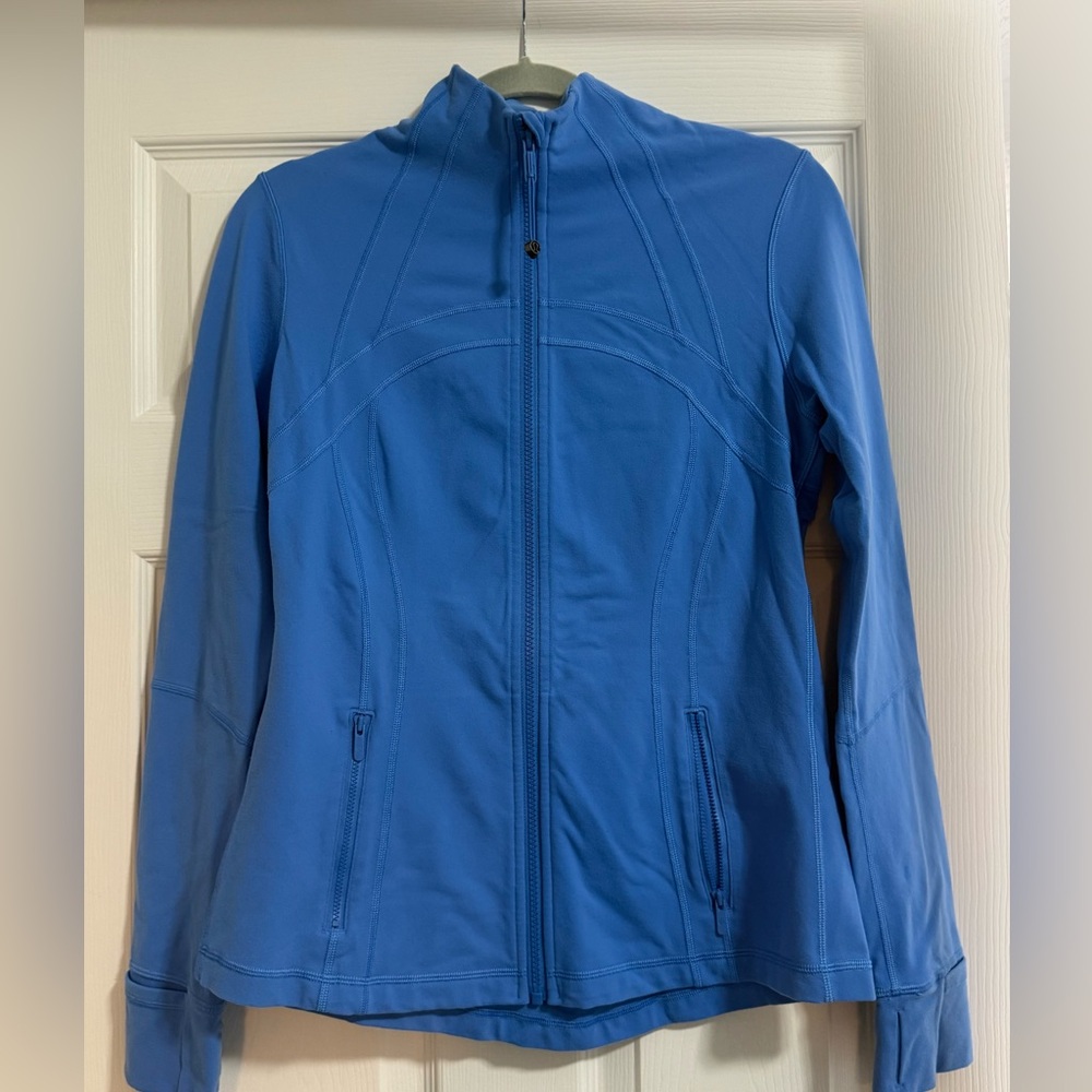 lululemon athletica cobalt blue zip-up utility jacket